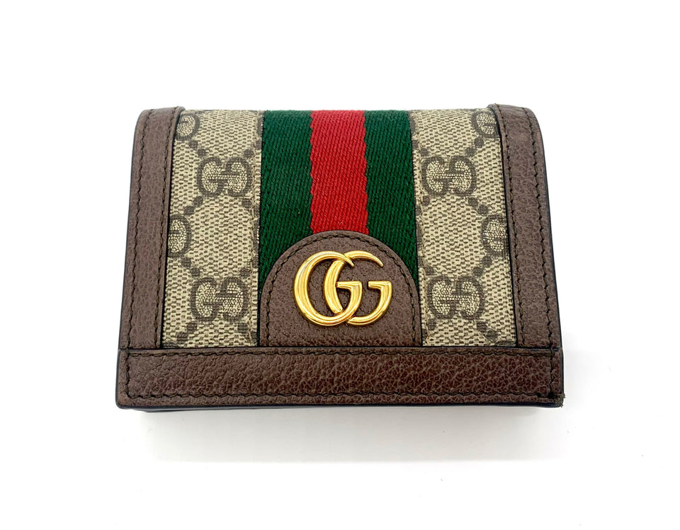 Gucci GG SUPREME OPHIDIA CARD CASE