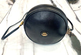Gucci VINTAGE ROUND CANTEEN-STYLE LEATHER BAG