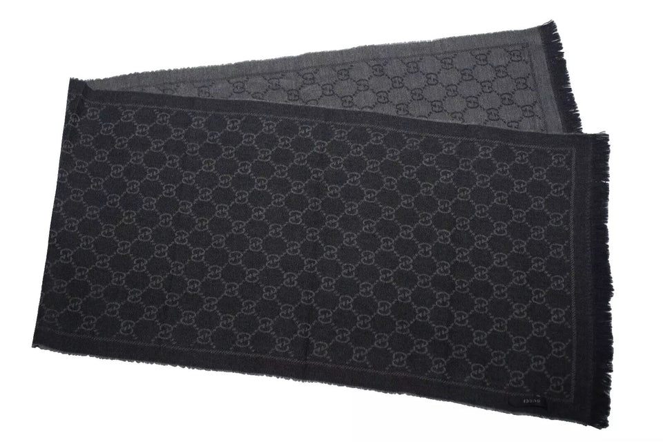 Gucci GG JACQUARD KNITTED WOOL SCARF