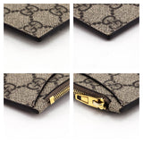 Gucci x Luxury Balenciaga Trending 2025 Beige GG Supreme Monogram Zip Card Case