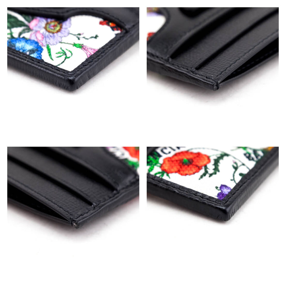 Gucci x Luxury Balenciaga Trending 2025 Canvas Azalea Calfskin Flora Logo Print Neo Classic Card Holder