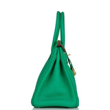 Hermes Birkin 30 Menthe Clemence Gold Hardware