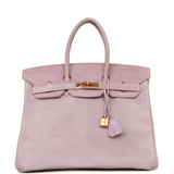 Hermes Birkin 35 Lilac Doblis Gold Hardware