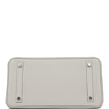 Hermes Birkin 30 Gris Perle Verso Chevre Brushed Palladium Hardware
