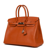 Hermes Birkin 35 Potiron Chevre Palladium Hardware - Deposit