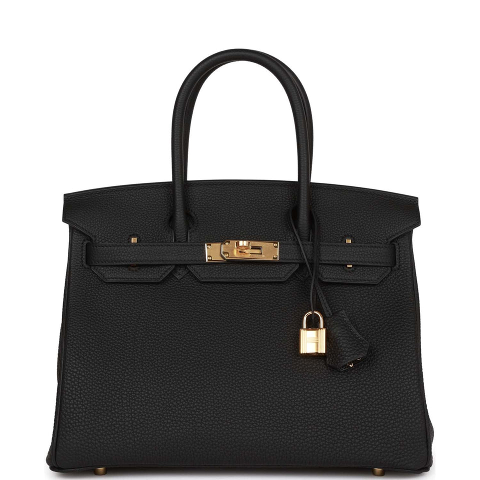 HermesBirkin 30 Black Togo Gold Hardware
