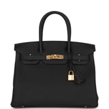 HermesBirkin 30 Black Togo Gold Hardware