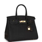 HermesBirkin 30 Black Togo Gold Hardware