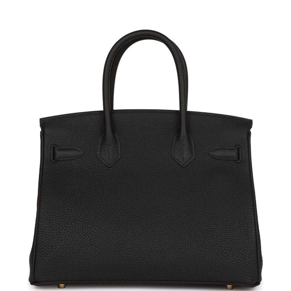 HermesBirkin 30 Black Togo Gold Hardware