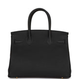 HermesBirkin 30 Black Togo Gold Hardware
