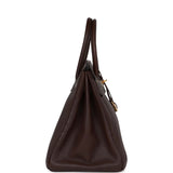 Hermes Birkin 35 Marron Fonce Fjord Gold Hardware