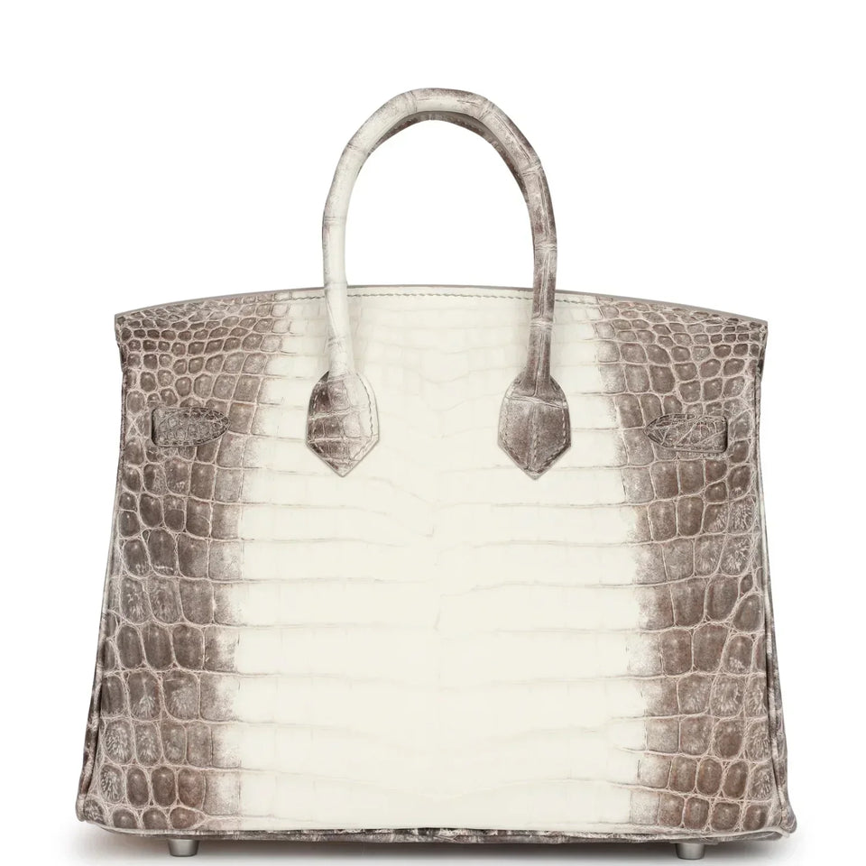 Hermes Birkin 25 Leather Gold Hardware Handbag Bag for Women (White/Grey)
