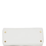 Hermes Kelly 28 Retourne White Clemence Gold Hardware