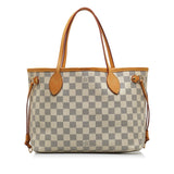Gray Louis Vuitton Damier Azur Neverfull PM Tote Bag