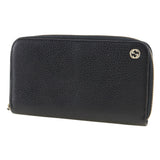 Gucci Long Wallet Purse 509644 leather black Interlocking unisex(Unisex)