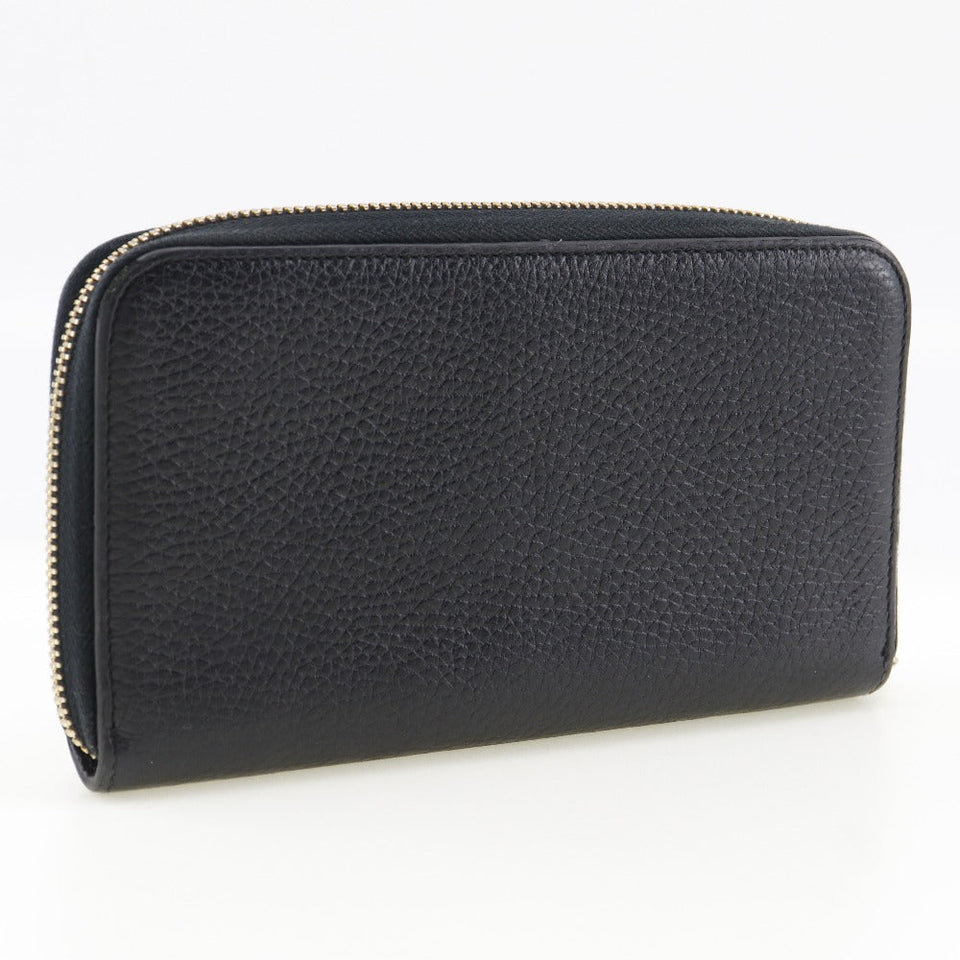 Gucci Long Wallet Purse 509644 leather black Interlocking unisex(Unisex)