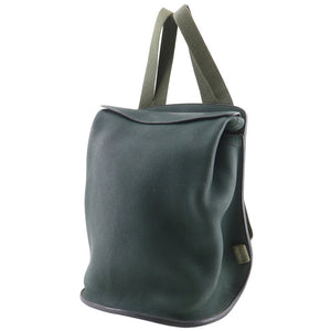 Hermes Backpack leather Green Sherpa PM unisex(Unisex)
