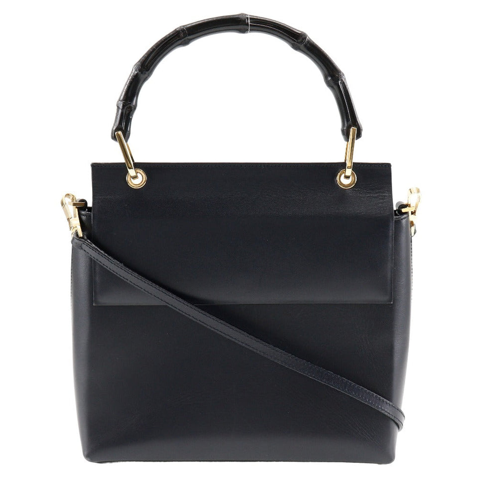Gucci Shoulder Bag 001.1887 Calfskin, Bamboo black Women