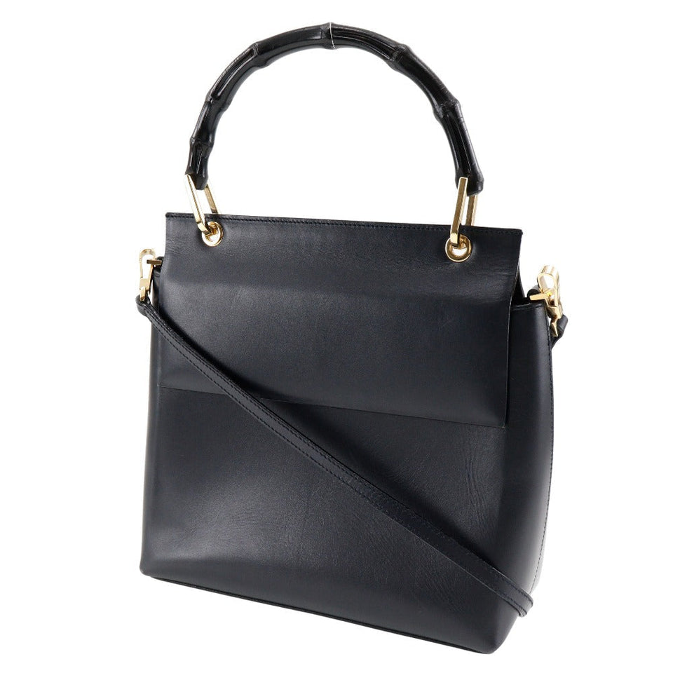 Gucci Shoulder Bag 001.1887 Calfskin, Bamboo black Women