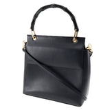 Gucci Shoulder Bag 001.1887 Calfskin, Bamboo black Women