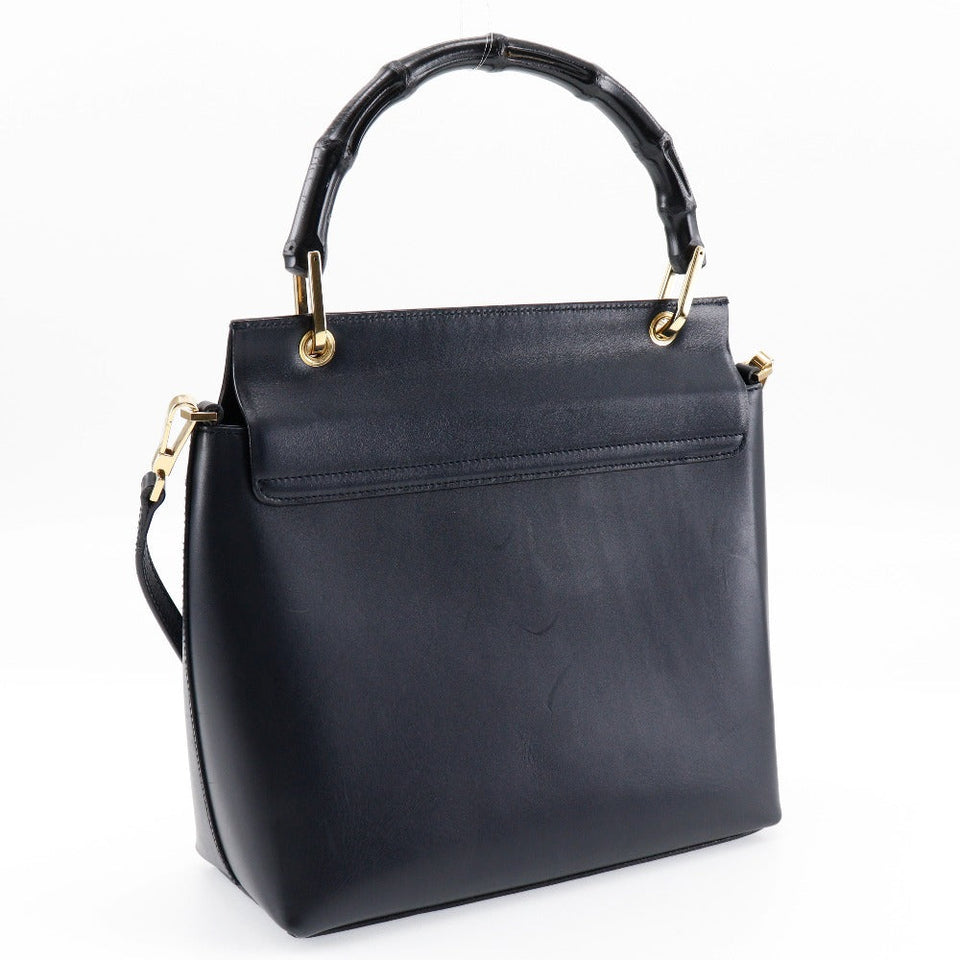 Gucci Shoulder Bag 001.1887 Calfskin, Bamboo black Women