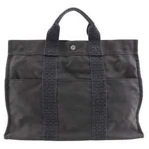 Hermes Tote Bag Nylon canvas gray Her LineMM mens(Unisex)