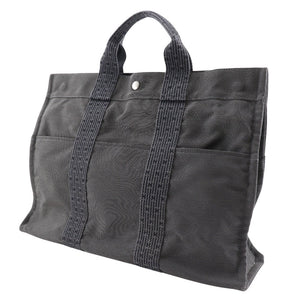 Hermes Tote Bag Nylon canvas gray Her LineMM mens(Unisex)