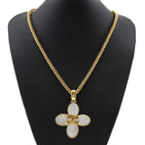 Chanel Coco Mark Necklace Gold Plated Shell