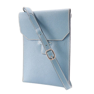 Hermes Shoulder Bag Courchevel light blue Amery Women