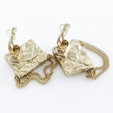 Chanel Gold Plated Matelasse Earrings