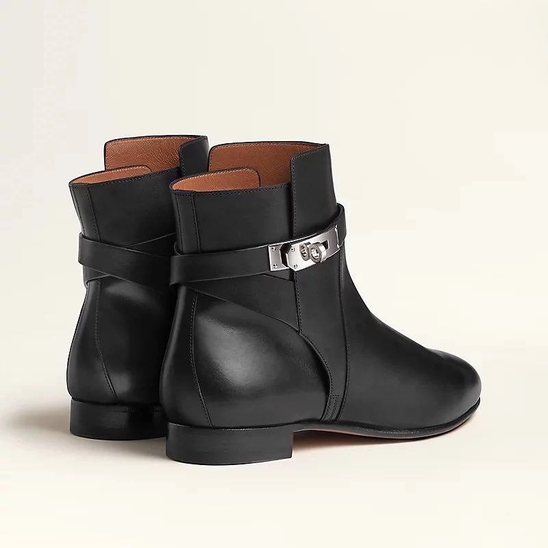 Hermes NEO CALFSKIN LEATHER ANKLE BOOTS