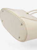 Christian Dior Tote Bag Off White Patent Leather