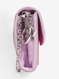 Christian Dior Tricolour Wallet on Chain Pink / Lilac Calfskin Leather