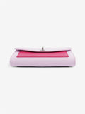 Christian Dior Tricolour Wallet on Chain Pink / Lilac Calfskin Leather