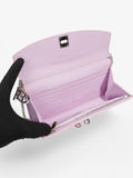 Christian Dior Tricolour Wallet on Chain Pink / Lilac Calfskin Leather