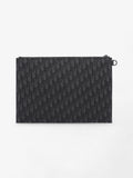 Christian Dior A4 Pouch Black Oblique Canvas