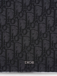 Christian Dior A4 Pouch Black Oblique Canvas