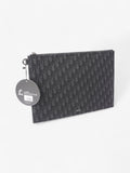 Christian Dior A4 Pouch Black Oblique Canvas