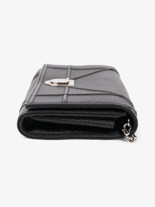 Christian Dior Diorama Wallet On Chain Black Calfskin Leather
