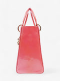 Christian Dior Lady Dior Pink Patent Leather Medium