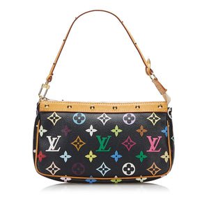 Louis Vuitton Pochette Accessoires Black Multicolor Monogram Clutch