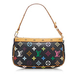 Louis Vuitton Pochette Accessoires Black Multicolor Monogram Clutch