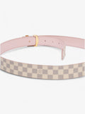 Louis Vuitton LV Initials Reversible Belt Damier Azur / Pink Canvas 85cm / 34"
