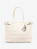 Christian Dior Panarea Tote Cream Canvas Small