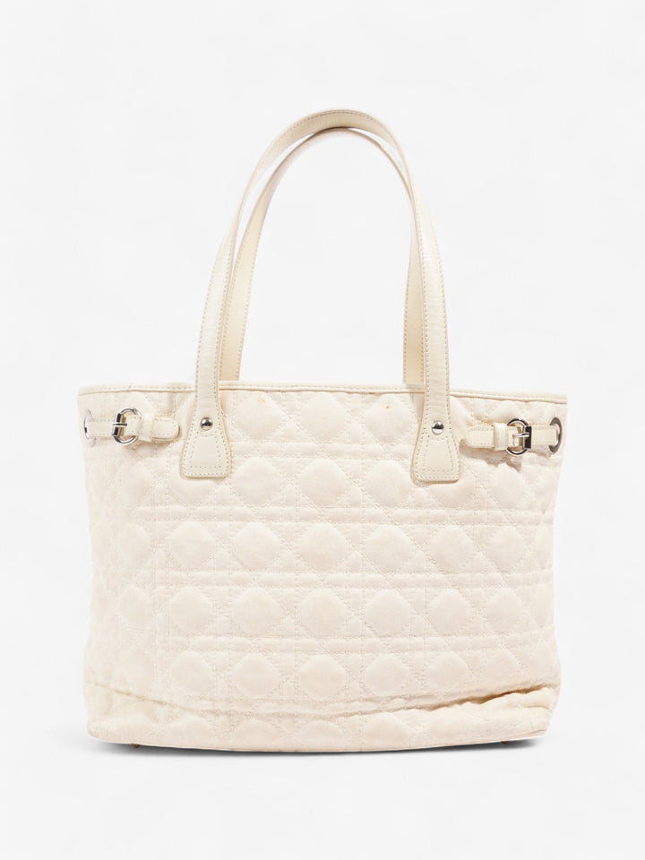 Christian Dior Panarea Tote Cream Canvas Small
