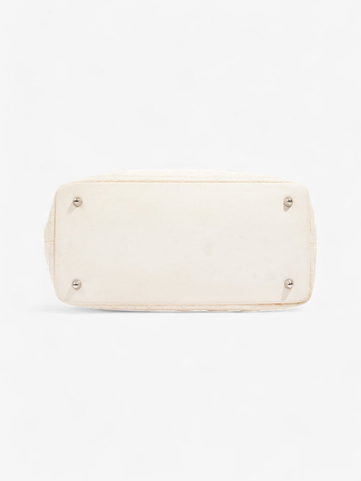 Christian Dior Panarea Tote Cream Canvas Small