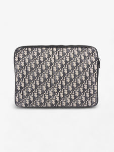 Christian Dior Laptop Case Black Oblique Cotton