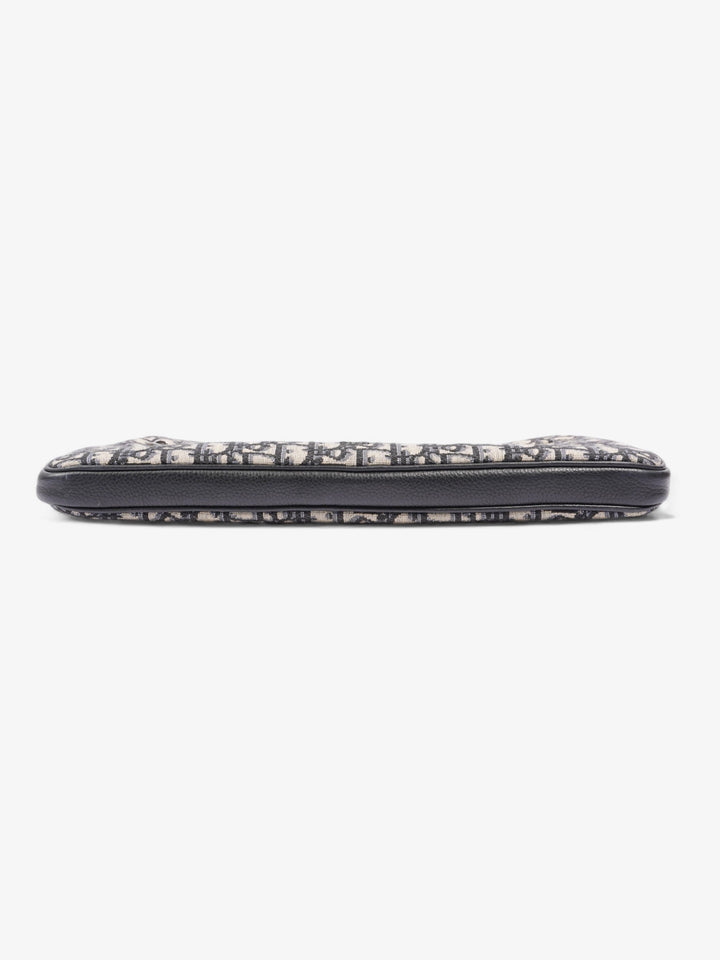 Christian Dior Laptop Case Black Oblique Cotton