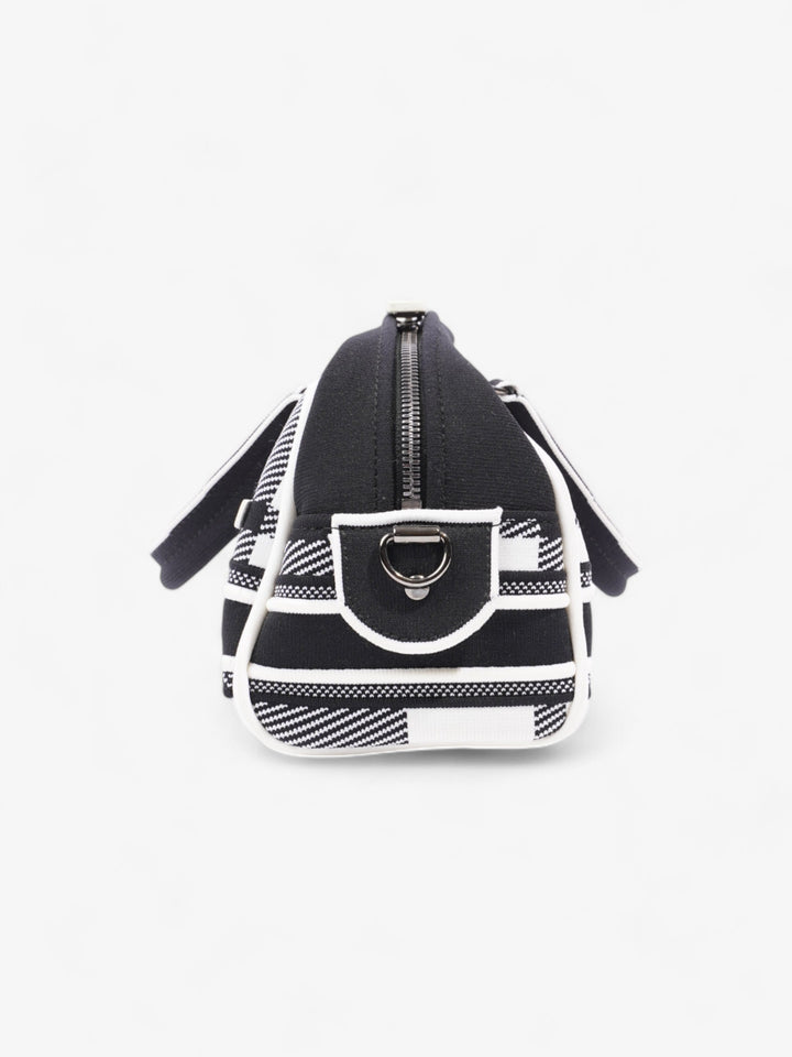 Christian Dior Vibe Zip Bowling Bag Black / White Cloth