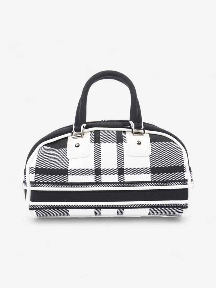 Christian Dior Vibe Zip Bowling Bag Black / White Cloth